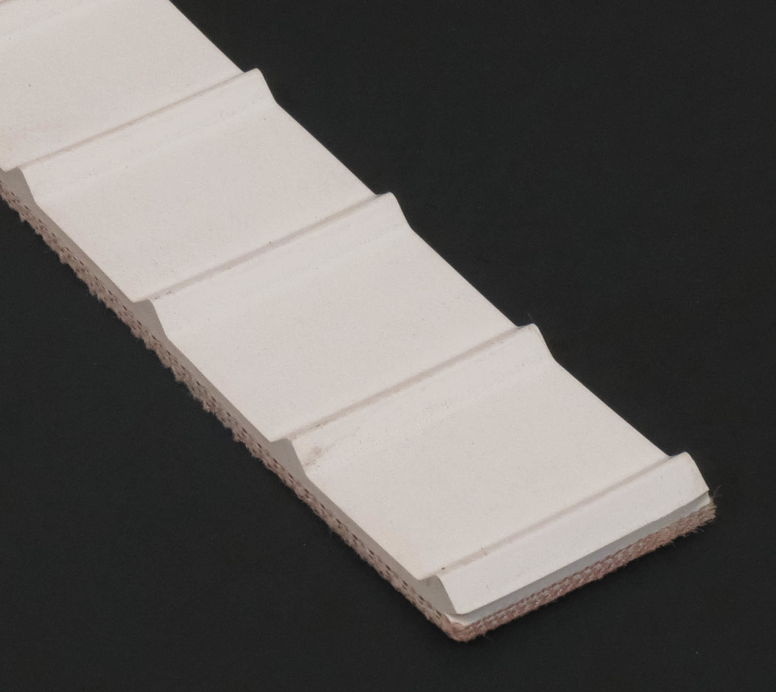 2 Inch Wide 2 Ply Tan Gum Rubber by Bare High Grip Rough Top Incline Conveyor Belt Material 10 Foot Length