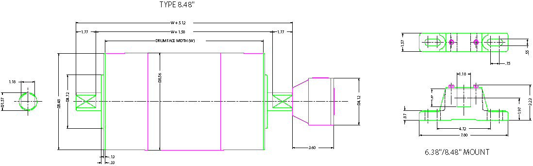 8.48in Diameter Drum Motor